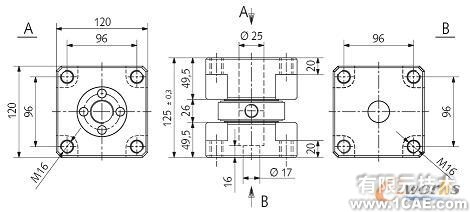大型三向力限FMD振动夹具设计autocad应用技术图片图片2
