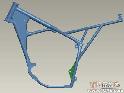 Pro/MECHANICAL在摩托车车架设计中的应用proe模型图图片5