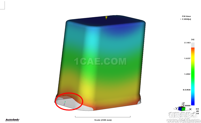 Moldflow针对薄壳盒体容器的注塑分析和优化moldflow培训的效果图片2