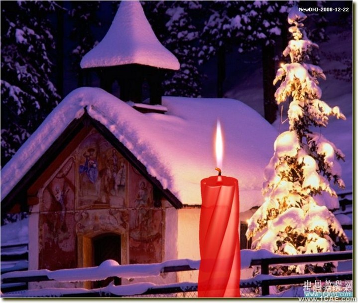 AutoCAD教程:温馨圣诞烛光的渲染方法