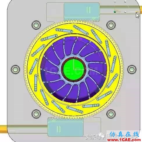 齿轮带着十五个行位弯抽芯，这图高清版ug培训课程图片11