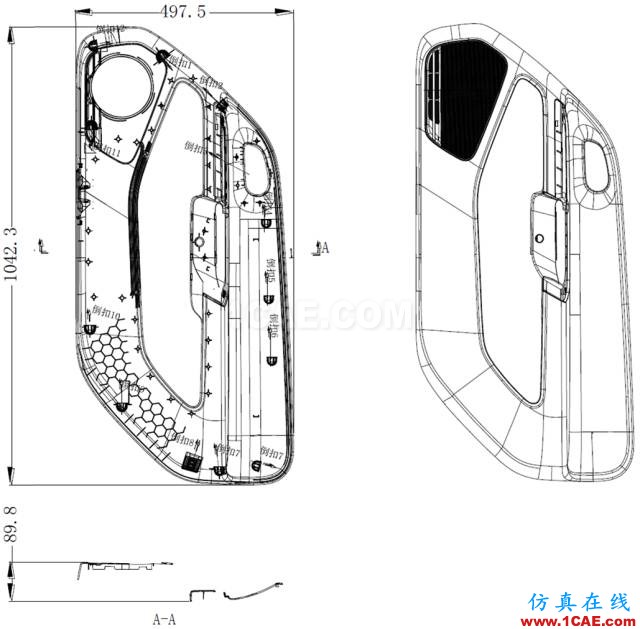 模具设计经典案例：汽车门板下本体模具的设计机械设计图例图片1