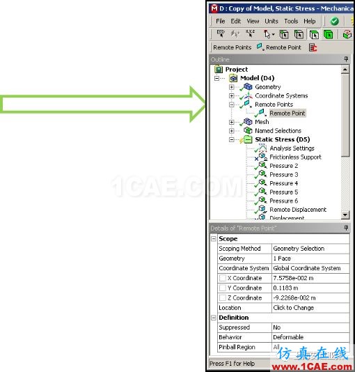 技术分享 | APDL在ANSYS WORKBENCH MECHANICAL中的应用概述 —Remote Points中插入命令ansys培训课程图片1