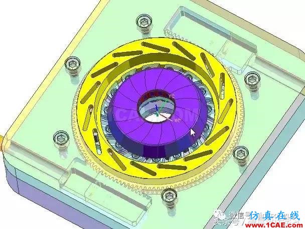 齿轮带着十五个行位弯抽芯，这图高清版ug设计案例图片10