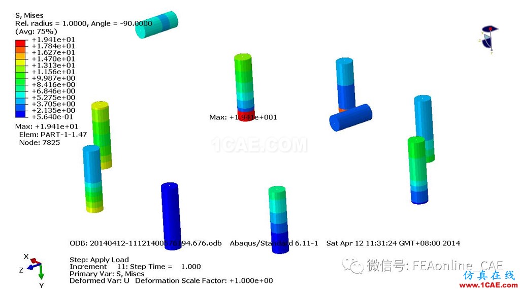 带螺纹螺栓接触应力分析abaqus有限元资料图片1