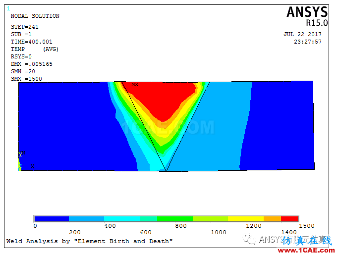ANSYS生死单元之焊接过程模拟ansys结果图片5