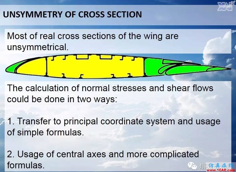 航空结构分析（结构力学）系列---11（关于非对称截面）ansys结果图片2