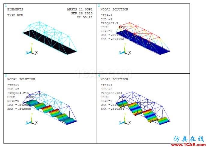 ansys 同时显示多阶模态