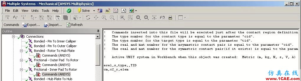 技术分享 | APDL在ANSYS WORKBENCH MECHANICAL中的应用概述 —“Connection”中插入命令ansys结果图片2