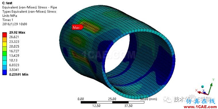 【干货】ANSYS workbench接触问题案例——卡箍连接ansys培训课程图片15