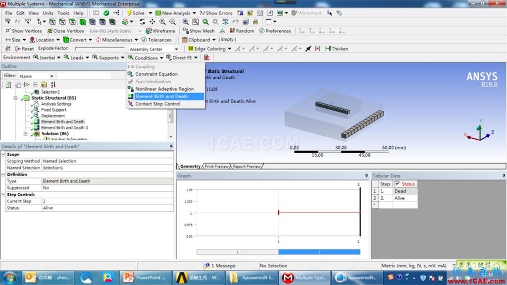 视频分享 | ANSYS 19.0新功能——Workbench下新增网格生死单元ansys培训的效果图片1