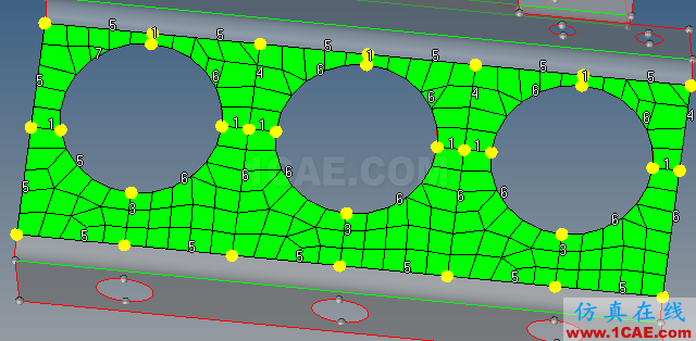 大孔周围的网格调整（Hypermesh基础入门 12）hypermesh培训教程图片6