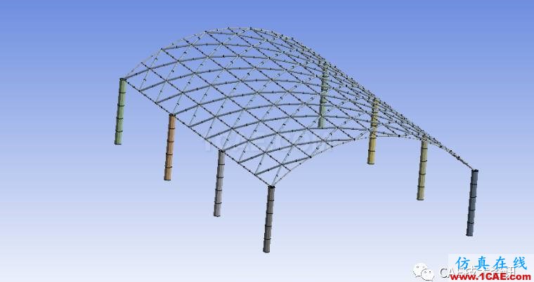 Ansys WORKBENCH基于粘弹性人工边界的网架结构的摸态分析和地震分析ansys培训课程图片1