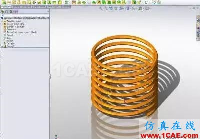 SolidWorks最简单的弹簧画法教程solidworks simulation分析图片3