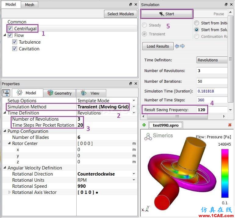 PumpLinx离心泵数值仿真指导教程Pumplinx旋转机构有限元分析图片26