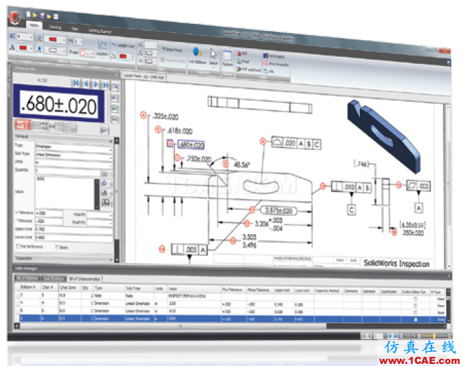 SOLIDWORKS INSPECTION自动创建检查工程图和报告solidworks simulation学习资料图片1