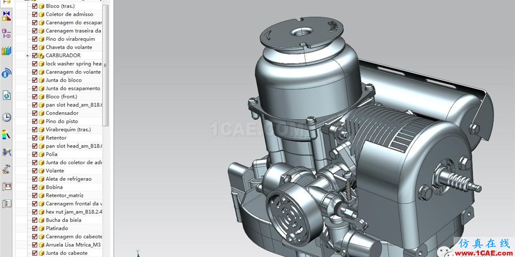 【发动机电机】2冲程洋马KT-30发动机3D模型 UG(NX)设计下载ug设计教程图片3