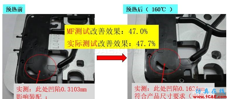 光宝移动经验分享《基于Insert-Overmolding金属预热对产品变形及钢化玻璃易碎的成因探讨》moldflow分析案例图片11