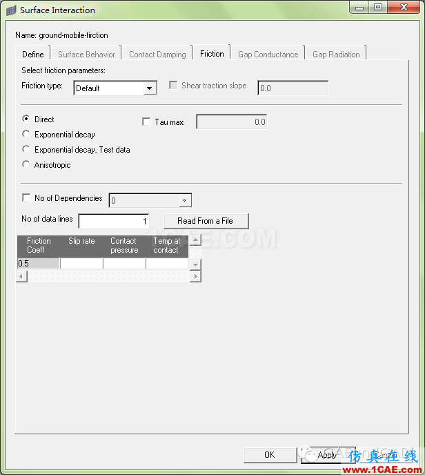 案例：板砖跌落应用，hypermesh设置surface contacthypermesh分析图片8