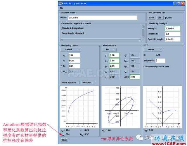 工艺分析软件autoform材料库的材料创建方法autoform图片3