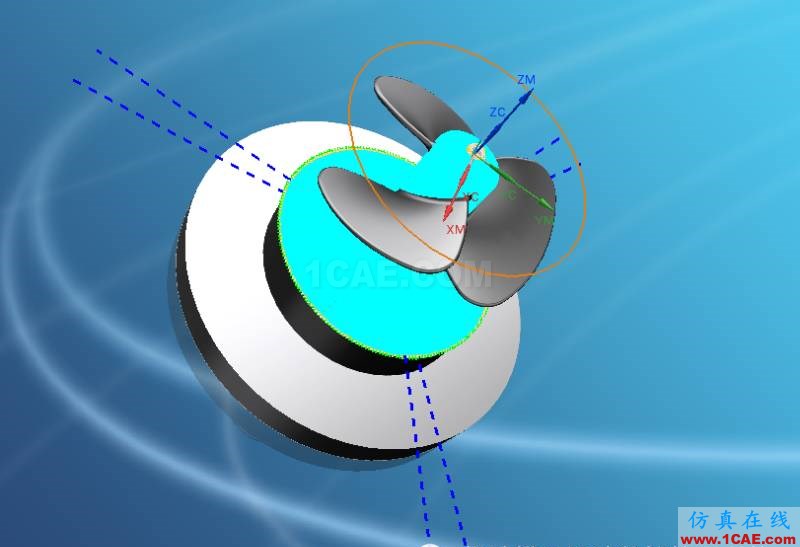 优胜UG10.0叶轮五轴加工案例ug设计技术图片4