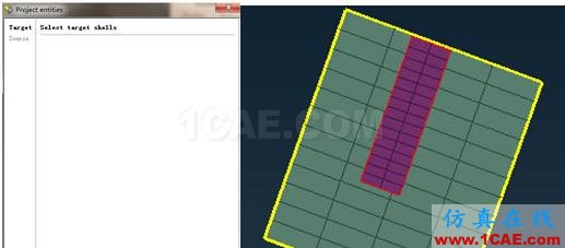 ANSA中MESH面板Projtect命令的应用ANSA分析案例图片3