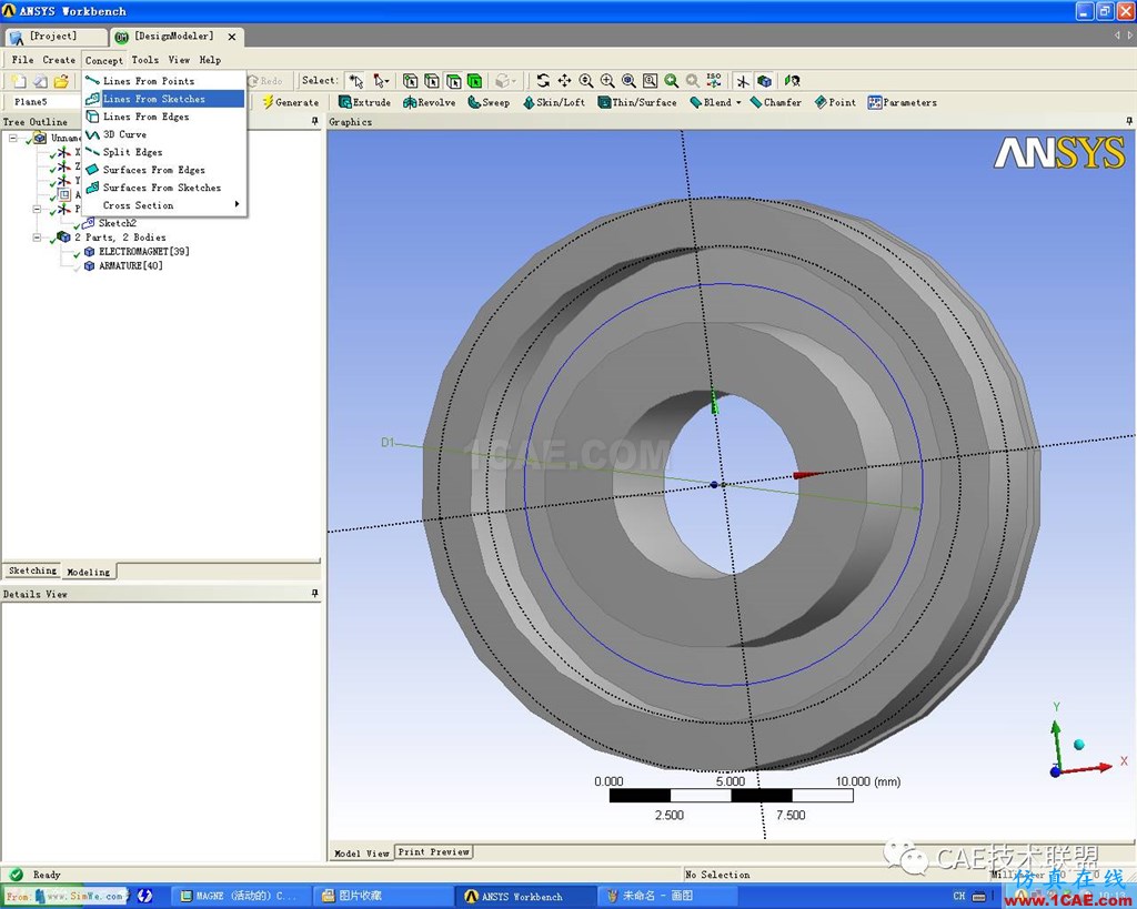 Ansys Workbench 电磁阀磁场分析ansys workbanch图片4