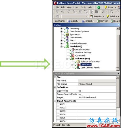 技术分享 | 【完结篇】 APDL在ANSYS WORKBENCH MECHANICAL中的应用—“Solution”中插入命令ansys分析案例图片1