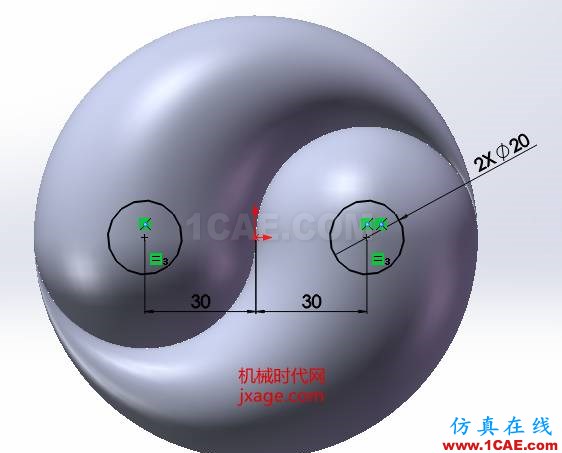 SolidWorks如何通过扫描创建太极图？solidworks simulation培训教程图片14