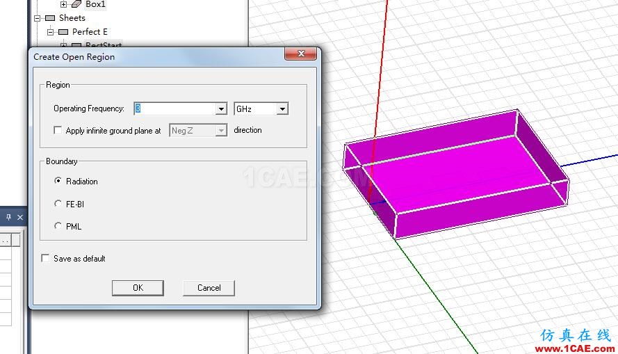 如何在AnsysEM中快速创建辐射边界、PML、FeBi边界?HFSS分析图片2
