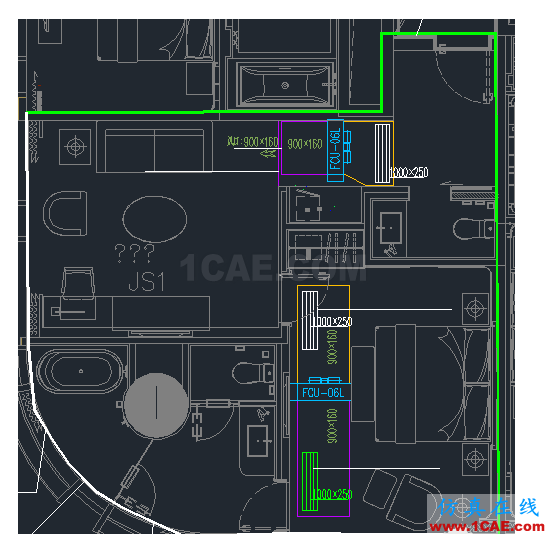 【CFD】酒店套房室内空调流场温度场分析fluent培训的效果图片1