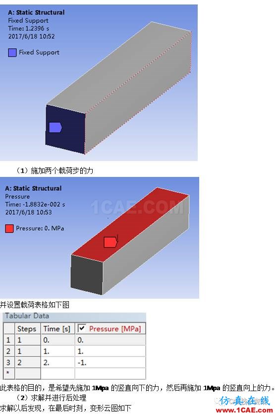 如何在ANSYS WORKBENCH中进行多载荷步的静力分析？ansys workbanch图片3