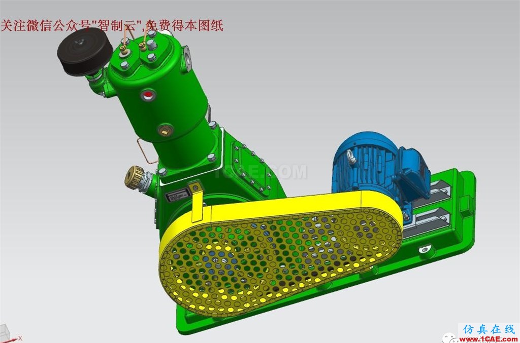 【工程机械】电动空气压缩机3D模型 UG(NX)设计 空压机数模ug设计图片2