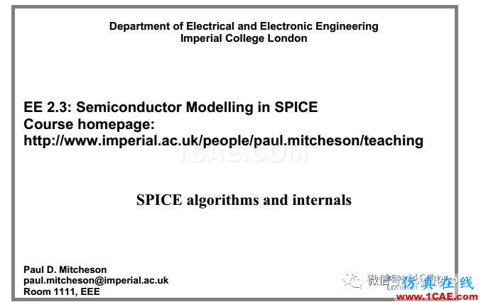 【资料分享】SPICE电路仿真入门与提高(附80M经典教程、论文、手册与源代码)【转发】EDA技术图片4