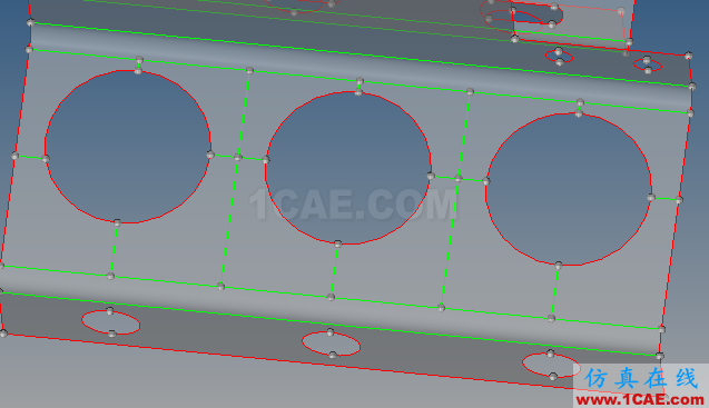大孔周围的网格调整（Hypermesh基础入门 12）hypermesh分析图片3