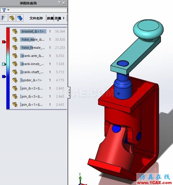 SOLIDWORKS装配体中快速更改所有零件颜色solidworks simulation培训教程图片5