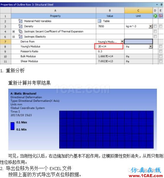 如何在ANSYS WORKBENCH中区分刚性位移与变形位移？ansys workbanch图片5